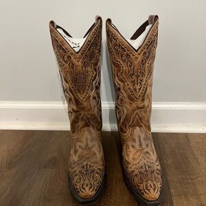 Laredo Women’s Braylynn Studded Leather Western Boots